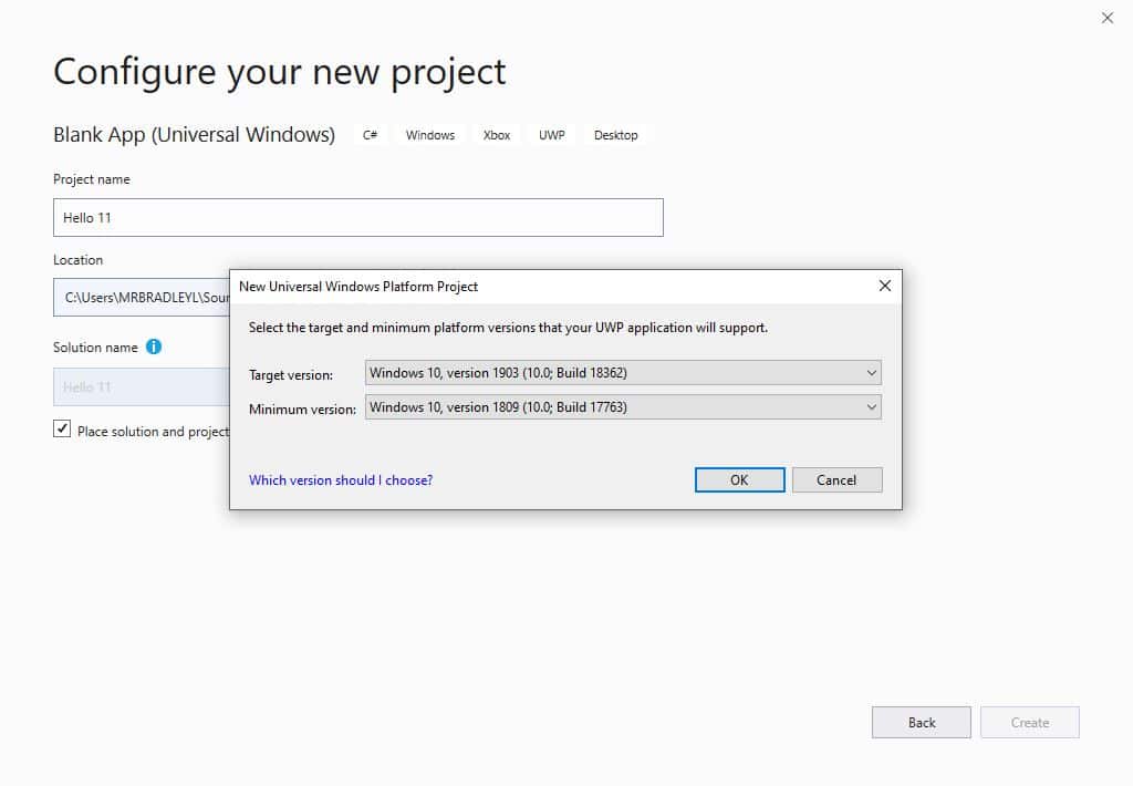 Configure Windows 11 Project
