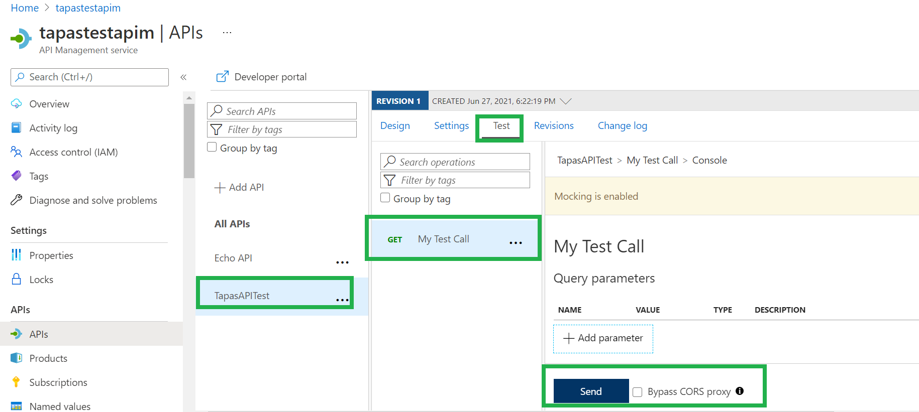 How to call the API in Azure