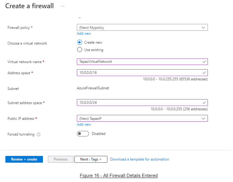 Azure Firewall Details and Options