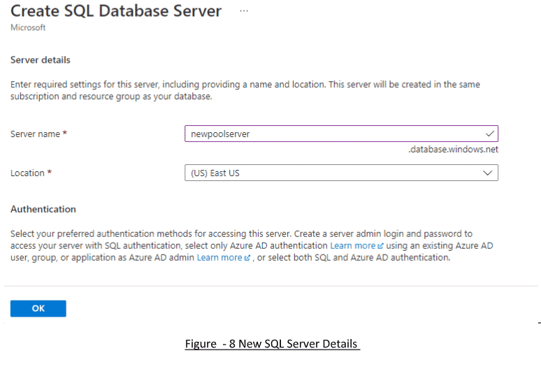 Create SQL Server in Azure
