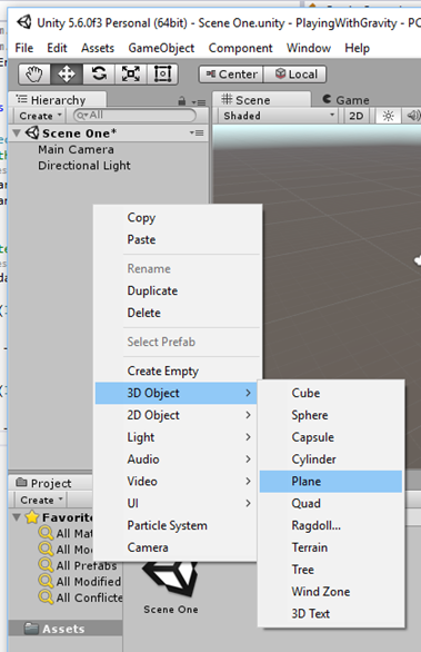 Creating a Plane object