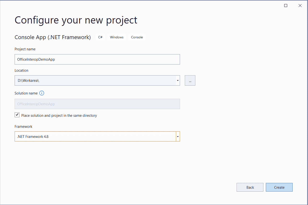 Configure VS Projects