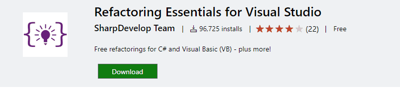 Refactoring Essentials for Visual Studi