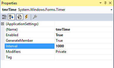 Timer Properties